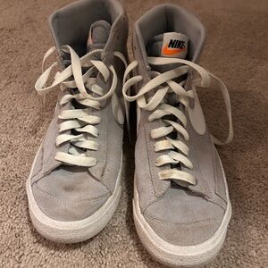 Nike Gray High-Top Kids Shoes